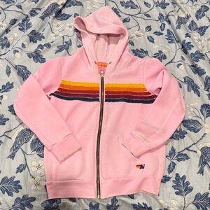Aviator Nation Kids Hoodie with Multicolor Stripes